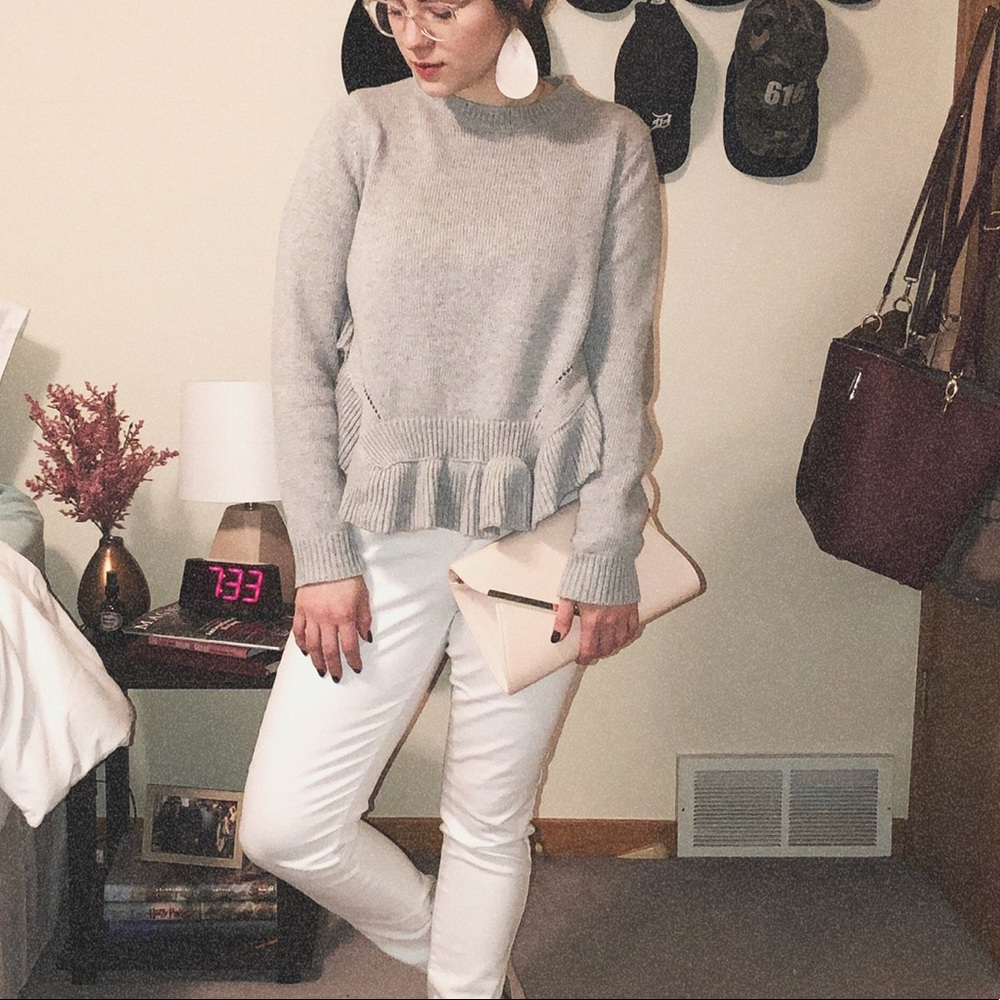 Peplum Knit Sweater